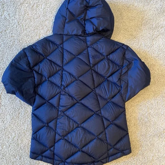 The Northface Far Northern Quilted Puffer Capelet EUC Rich Navy XS - Picture 3 of 16